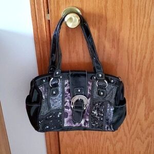 Sequin Shiny Black Purse
